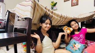 The P P sisters ‍️ Fort |Vlog#1019|#learnwithpriyanshi #learnwithpari #babinayoutuber