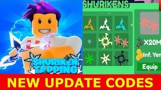 NEW UPDATE CODES [HYPER XMASTER!] NEW Shuriken! Shuriken Tapping ROBLOX