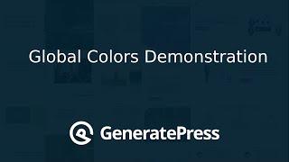 GeneratePress - Global Colors Demonstration