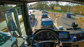 POV Truck Driving MAN TGX 470    Marl to Linnich  cockpit view