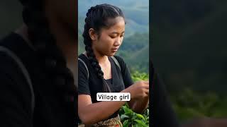 village girl picking tea #relaxingmusic #relaxing #girl