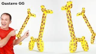 How to Make a Balloon Giraffe  Balloon Animals for Beginners  Balloon Giraffe - Gustavo gg