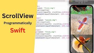 Add scrollview programmatically in swift - UIScrollView with constraints