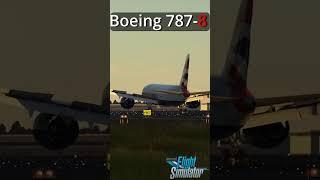 Boeing 787-8 in MSFS! #butterlanding #msfs #shorts #microsoftflightsimulator