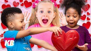 Kamdenboy & Kyraboo Help Kids Diana Show Save Valentines Day | PRETEND PLAY