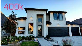 What house can I build for 400K | Texas Real Estate | Houston House Tour | Taylor Morrison Bordeaux