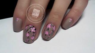 Сакура на ногтях | Cherry Blossom Nails Tutorial