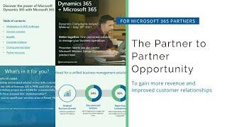 The Microsoft Partner to Partner opportunity with Dynamics 365 Business Central