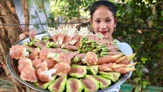 How To Prepare Fish Meat Ball Fried Veggies/Thyda Cooking TV/