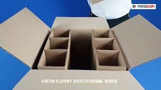 Karton klapowy 360x270x360mm nadruk 12 butelek