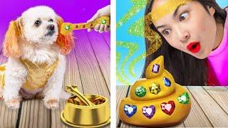 Rich Girl RESCUES Homeless Dog  Amazing Makeover with Gadgets & Fun Hacks For Pets By Crafty Hacks