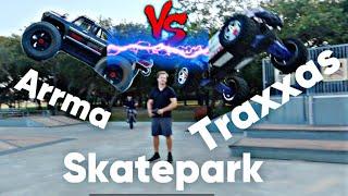 Outcast 8s VS Xmaxx! Skatepark Battle!!!