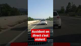 accident de voiture en direct c'est violent  #accident #crash #choc #collision #violent #voiture