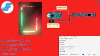 WS2811 Arduino Basics #6: Three effects on one LED-Strip (Rainbow-, Cylon- and Ripple-Effect)