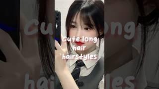 Cute Long Hair Hairstyles #aesthetic #cute #korean #beauty #hairstyle #longhair #longhairhairstyle