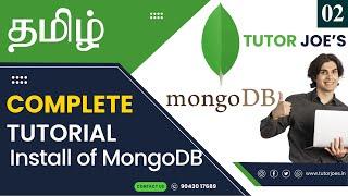 Install MongoDB , Mongosh and Compass in Windows | MongoDB in Tamil | Tutor Joe's