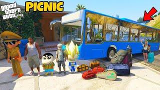 Franklin and Shinchan Plane A Road Trip With Luxury BUS From Los Santos To North Yankton IN GTA 5