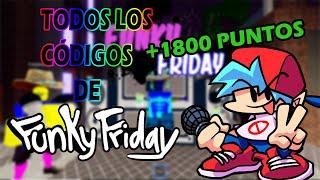 TODOS  los códigos para ganar puntos gratis en FUNKY FRIDAY