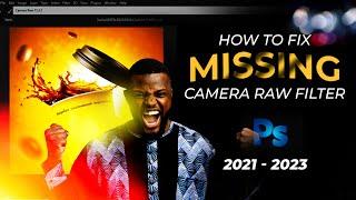 How to Fix Missing Camera Raw Filter in Photoshop | Camera Raw Filter Option Not Found #photoshop