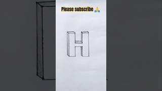  drawing from the letter H #letter #trending #short #shorts