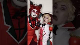 They are trying #hazbinhotelcosplay #hazbinhotel #alastor #lucifer #radioapple #charliemorningstar