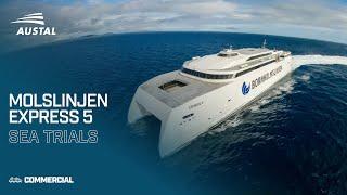 Austal Auto Express 115 - Molslinjen Express 5 - Sea Trials Video