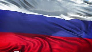 Russia Flag 5 Minutes Loop - FREE 4k Stock Footage - Realistic Russian Flag Wave Animation