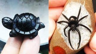 River Stone Sculptures   DIY Stone Craft Ideas// Küçük Taşlardan İnanılmaz Heykeller DIY 1