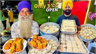 40/- Sardar ji ke GIANT Punjabi Momos | Street Food India | Malai Rolls