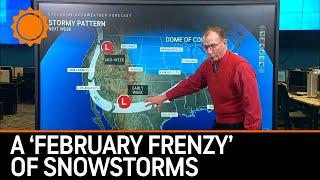 February Frenzy: Non-Stop Snowstorm Train In the East