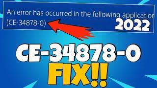 How To Fix PS4 Error Code CE-34878-0 in 2022