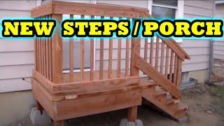 How to build freestanding porch / steps / deck HOME DEPOT DIY