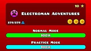 Как пройти Electroman Adventures на 3 монеты в Geometry Dash