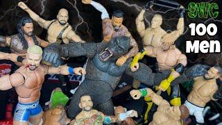 100 Men VS 1 Gorilla | Royal Rumble WWE Action Figure Match!