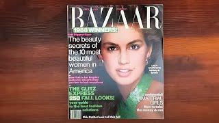 1988 September ASMR Magazine Flip Through: Harper's Bazaar Cindy Crawford, Farah Fawcett