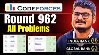 Codeforces Round 962 Solution Discussion | ABCDEFG | All Problems