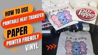 TransOurDream Heat transfer paper| printable Heat Transfer vinyl for inkjet printers | Easy to use