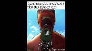 poor giant titan made the biggest mistake  #anime #titan #levi #aot 