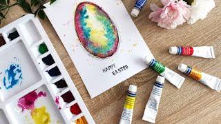 Staedtler watercolor tubes testing and Easter card painting