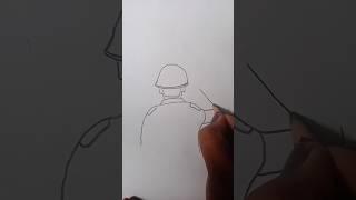 Easy Drawing Of Indian Soldier ! Army Drawing ️ #shorts #trending #viral #youtubeshorts