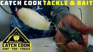 Making chokka (squid) dingle dangle bait for Kob/Mulloway [CATCH COOK]