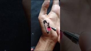 DIY tattoo with black ink 🩸🩸 #shorts #ytshorts #tattoo #art #viralvideo
