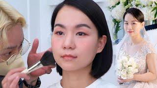 ASMR Korean Style Wedding Makeup | K-pop Star's Makeup Artist Does My Wedding Makeup