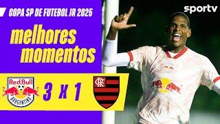 BRAGANTINO 3 X 1 FLAMENGO | MELHORES MOMENTOS | COPA SP DE FUTEBOL JR 2025 | sportv