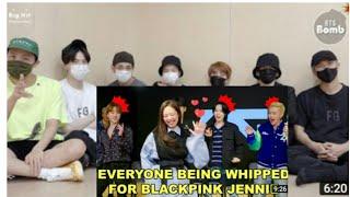 BTS Reaction to Everyone whipped for Jennie kim (Birthday special ) FANMADE