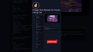 Image Text Reveal On Hover Using CSS