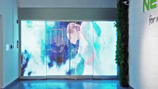 NEXNOVO New innovation for sliding door advertising with ultra transparency and resolution!