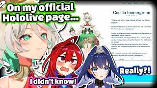 Kronii and Elizabeth didn't expect THIS to be on Cecilia's Official Hololive Lore Page...