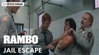 RAMBO: FIRST BLOOD - Jail Escape Scene [4K] - Starring Sylvester Stallone