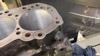 Skimming an engine block